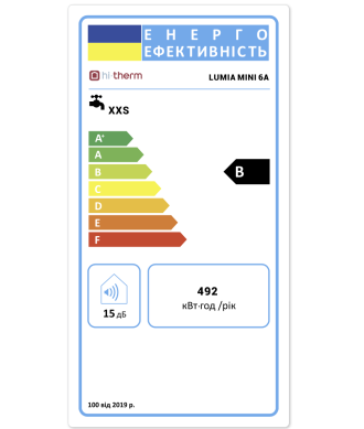 На фото Водонагрівач накопичувальний електричний Hi-therm LUMIA MINI 6A